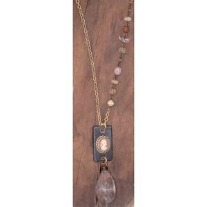 Guardian Grace | ReTold | Angel Charm with Prism & Key Necklace